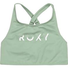 Grøn - Piger Badedragter Roxy Girl's Solid Active Crop Top Set Bikini - Grøn