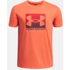Orange Toppe Under Armour Boxed Sports Boys' Short Sleeve - Fire/Dark Maroon