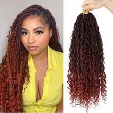 Lmzim 18 Inch Goddess Locs Crochet Hair Pre Looped 8 Packs