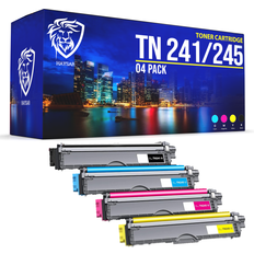 Brother Brother TN-241 TN-245 Replacement Toner Cartridges 4-Pack - Black