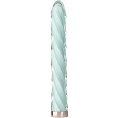 Obaie Uppladdningsbar Swirly Glasvibrator Blå