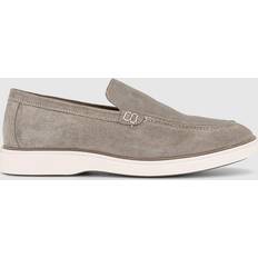 Mens Cabana Sole Apron Loafers - Stone Suede - Grey