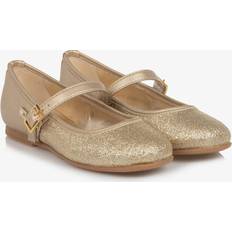 Läderimitation Ballerinaskor Barnskor Tommy Hilfiger Girls Gold Glitter Ballerina Pumps - Gold