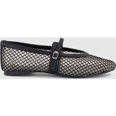 Steve Madden Black Ballerinas Steve Madden Rejoice Eyelet Ballet Flats - Black