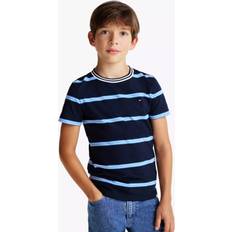 Randiga T-shirts Tommy Hilfiger Stripe Crew Neck T-Shirt - Dark Natt Marinblå