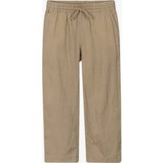 Beige Trousers Ralph Lauren Drawstring Linen Trousers - Surrey Tan