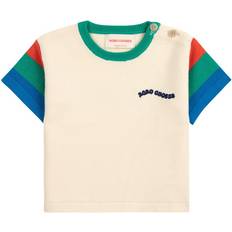 Bobo Choses Barnkläder Bobo Choses Color Block Baby Stickad T-shirt - Offwhite