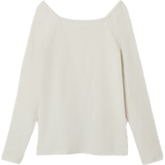 Rundringad Blusar & Tunikor Barnkläder Name It Otilia Ls Slim Top T-shirts - Dam - Vit