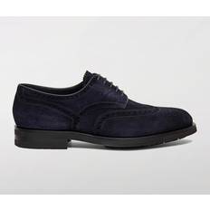 Blå Oxford Santoni Emil Almond Toe Brogues - Blå