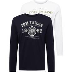 Tom Tailor Herre Skjorter Tom Tailor Bluser & T-shirts - Navy/Oliven/Hvid