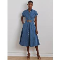 Lauren Ralph Lauren Dame Kjoler Lauren Ralph Lauren Blusekjole - Blue Denim