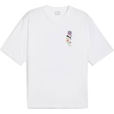 Blommiga - Herr T-shirts Puma Men's Floral Sport Graphic Boxy T-Shirt - White