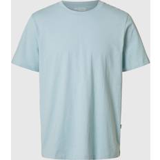 Selected T-shirts Selected Bomulls Slub T-shirt - Blå