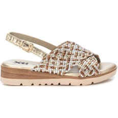 XTI Women's Criss Cross Flat Sandals - Gold