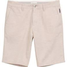 Tom Tailor Lærredsbukser Linen Chino Shorts - Lysebeige