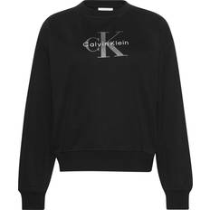 Calvin Klein White Jumpers Calvin Klein Monogram Logo Relaxed Sweatshirt