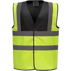 S Work Vests Yoko Two-Tone Class 1 Waistcoat - Black Yoke