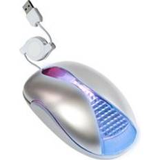 Retractable Kaleidoscope Laptop Travel Mouse Silver USB