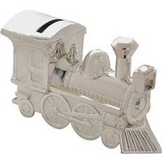 Juliana Bambino Silver Plated Money Box Large Train