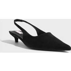 Kitten Heel Slingback - Musta