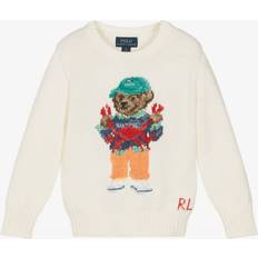 Ralph Lauren Striktrøjer Børnetøj Ralph Lauren Bluse Strik - Hvid