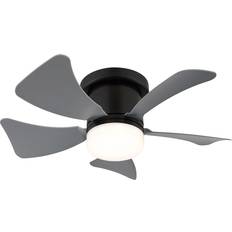 LED Deckenventilator Dimmbar Fernbedienung Schwarz D 40 cm
