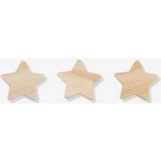 Set of 3 Star Coat Hooks Sirius Theme Wood