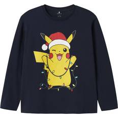 Name It Gul Bluser & Tunikaer Name It NkmOlyf Pokemon Bluse - Dark Sapphire