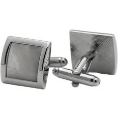 Smycken John Henric Cufflinks Square Kostymtillbehör - Silver