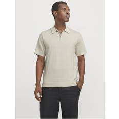 Unisex Polotrøjer Jack & Jones Trøje Jpr Blamilano Spring Knit Polo Grå