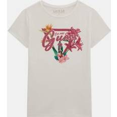 Guess Kids Floral Triangle Logo T-Shirt - White