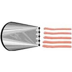 Ateco No.134 Large 5 Multi-Line Metal Piping Grey Icing Bag & Nozzle