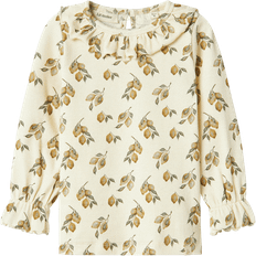 Blusen & Tuniken Lil'Atelier Bluse - Dunkelgelb/Offwhite