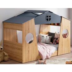 Modern Trä Husbädd 90 x 200 cm Madrass