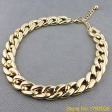 Stylish All-Match Shiny Thick Choker Necklace - Silver
