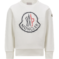 Moncler Sweatshirts Children's Clothing Moncler Scribble Logo Cotton Sweatshirt - White