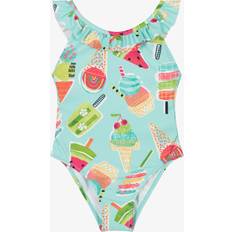 Girls Green Ice Cream Swimsuit - Green