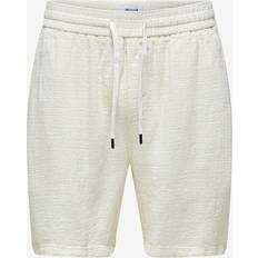 Linne Shorts Only & Sons Onstel Normal Passform Shorts Vit