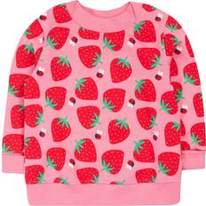 Frugi Kids' Easy On Strawberry Sweatshirt - Pink/Red