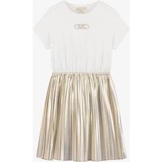 Michael Kors Logo Pleated Dress Infants - White