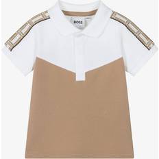 Brown Polo Shirts Children's Clothing BOSS Baby Boys Cotton Colourblock Polo Shirt - Beige