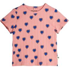68/74 Barnkläder Mini Rodini GOTS Outlined Hearts Aop T-shirt - Pink