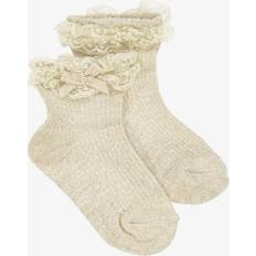 Gold Underwear Mayoral Newborn Baby Girls Gold Lace Ruffle Socks - Gold