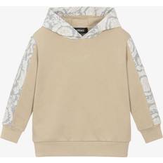Beige Hoodies Versace Barocco Print Hoodie - Beige