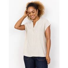 Dame - Grå Bluser Soyaconcept SC-Poula 1 Bluse Creme - Beige