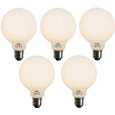 Luedd Set Med 5 E27 3-Stegs Dimbar LED-Lampa Opal G95 4W 450lm 2700K