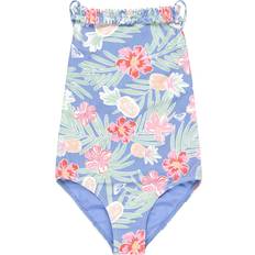 Blue Bathing Suits Roxy Tropical Story One-Piece Swimsuit For Girls - 2