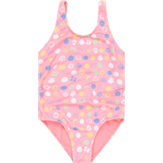 Pink Bathing Suits Roxy Girls Dot One-Piece Swimsuit - Plumeria