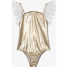 Gold Swimwear BillieBlush Girls Metallic Gold & Tulle Swimsuit - 6 Year