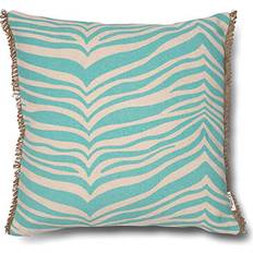 Boligtekstiler Classic Collection Pude Zebra Aqua 50x50 cm Komplet pyntepude Beige